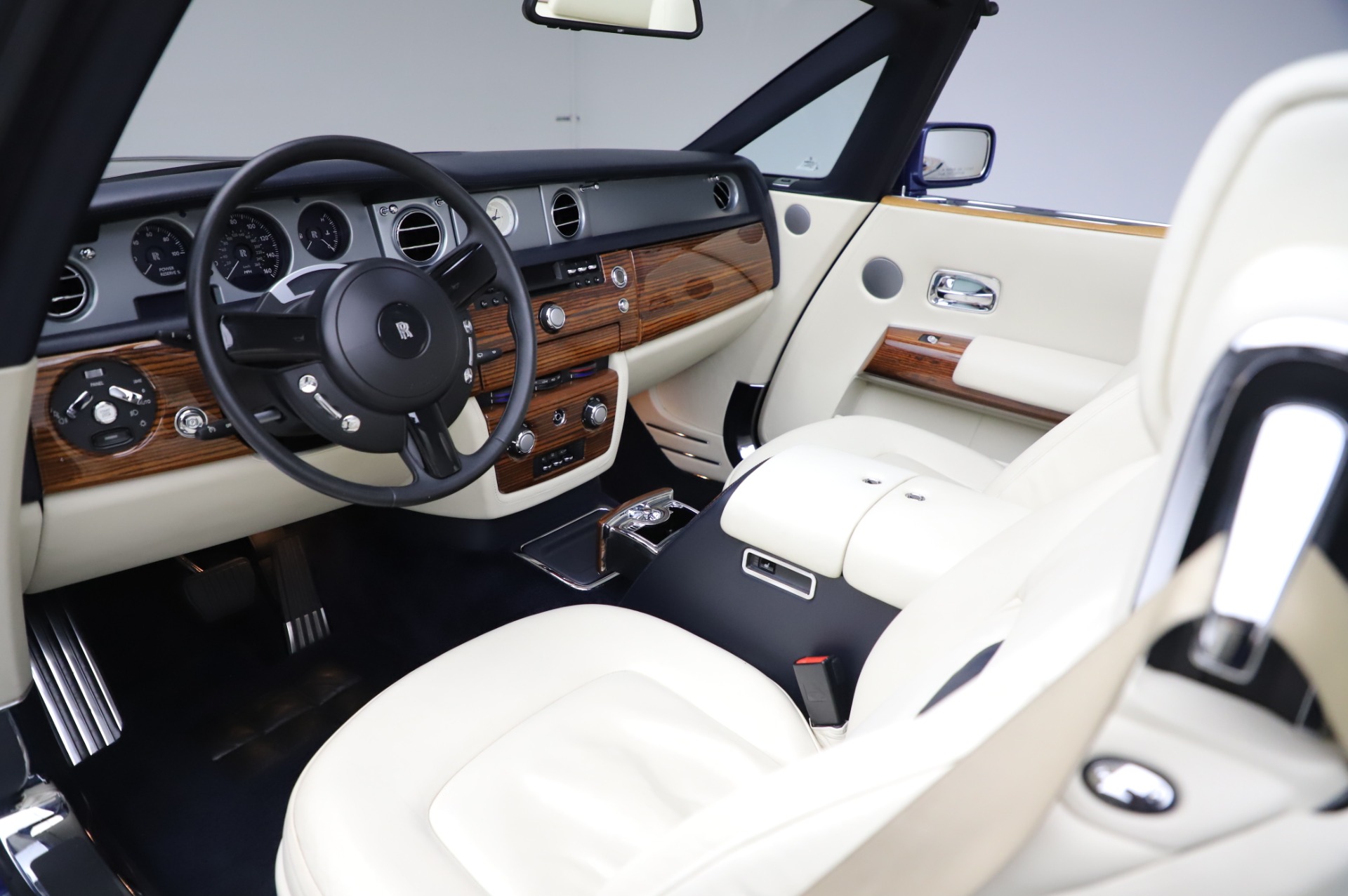 The interior of the new Rolls Royce Waterspeed Phantom Drophead Coupe of  which only 35 will be made during its launch at the Bluebird Cafe  Campbells original workshop London Stock Photo  Alamy
